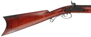 Halfstock Hawken Rifle
.45 caliber, 34" Wm. Large barrel, 
B, Roller lock, iron, maple, used